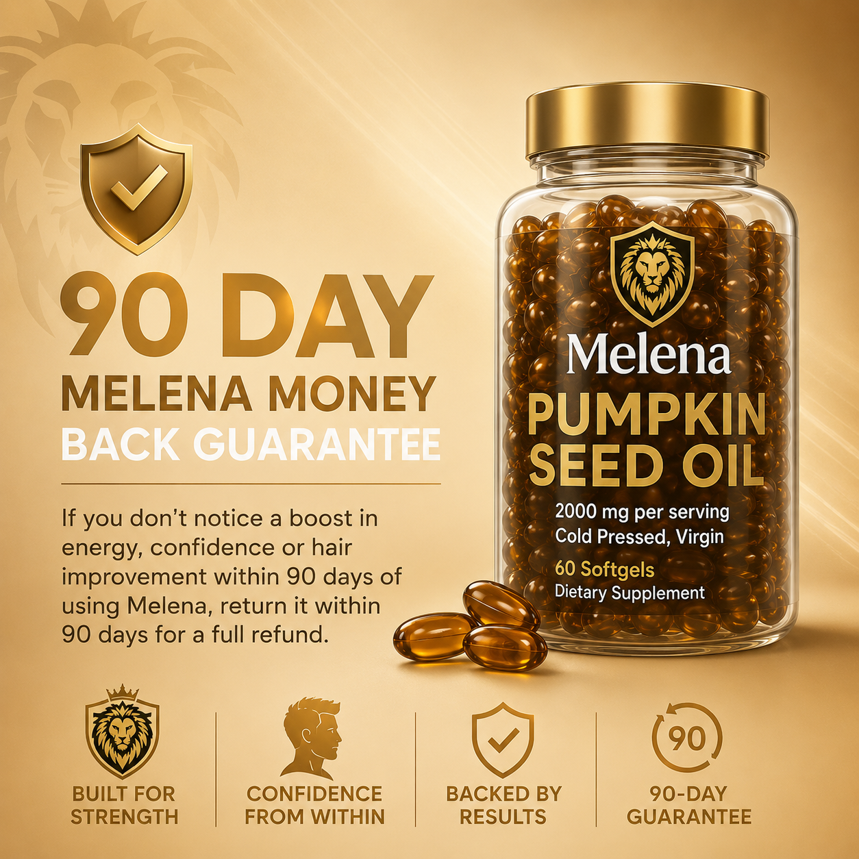 Melena Pumpkin Seed Oil Soft Gels