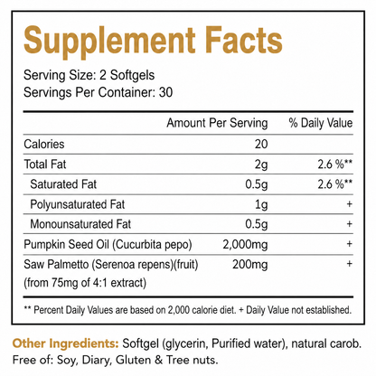 Melena Pumpkin Seed Oil Soft Gels